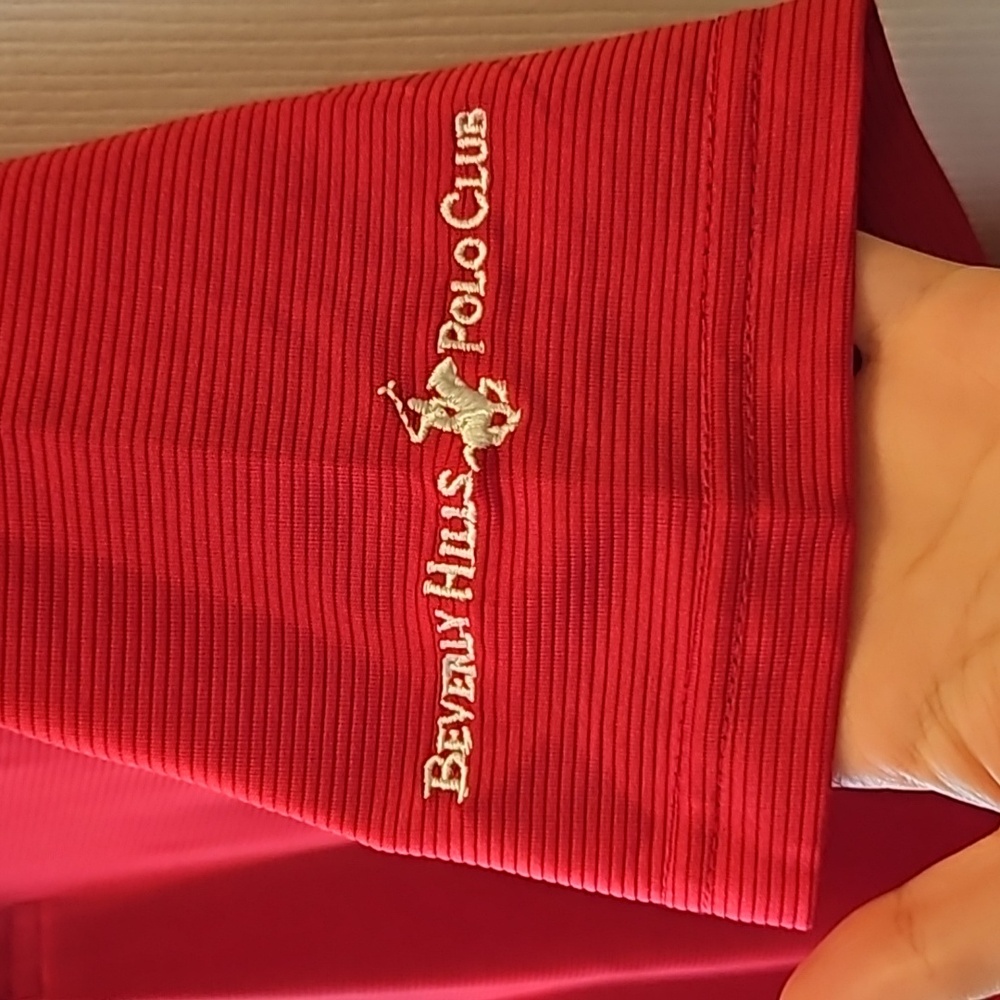Red Textured Collared Polo Shirt - Picture 6 of 10